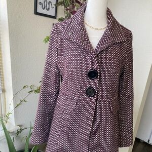 Stylish Women's Black and White Coat